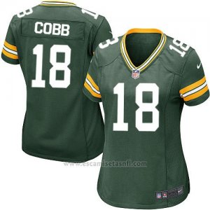 Camiseta Green Bay Packers Cobb Verde Militar Nike Game NFL Mujer