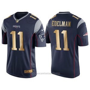 Camiseta New England Patriots Edelman Profundo Azul Nike Gold Game NFL Hombre