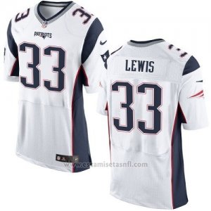 Camiseta New England Patriots Lewis Blanco Nike Elite NFL Hombre