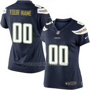 Camisetas NFL Mujer Los Angeles Chargers Personalizada Negro