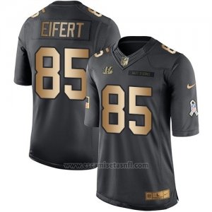 Camiseta Cincinnati Bengals Eifert Negro 2016 Nike Gold Anthracite Salute To Service NFL Hombre