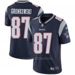 Camiseta NFL Limited Hombre New England Patriots 87 Rob Gronkowski Azul Stitched Vapor Untouchable