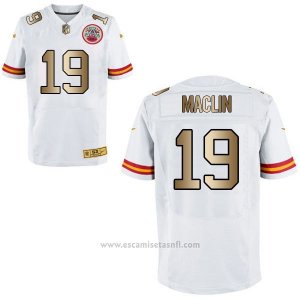 Camiseta Kansas City Chiefs Maclin Blanco Nike Gold Elite NFL Hombre