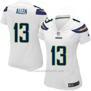 Camiseta San Diego Chargers Allen Blanco Nike Game NFL Mujer