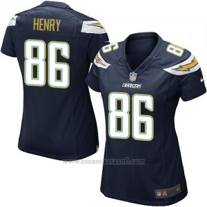 Camiseta San Diego Chargers Henry Negro Nike Game NFL Mujer
