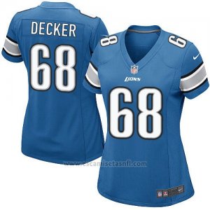 Camiseta Detroit Lions Decker Azul Nike Game NFL Mujer