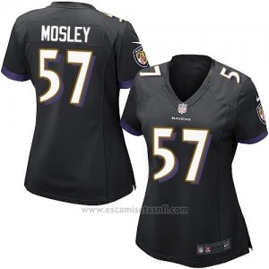 Camiseta Baltimore Ravens Mosley Negro Nike Game NFL Mujer