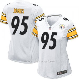 Camiseta Pittsburgh Steelers Jones Blanco Nike Game NFL Mujer