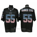 Camiseta NFL Elite Hombre Dallas Cowboys 55 Leighton Vander Esch Alternate USA Flag Fashion Negro