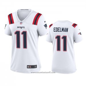 Camiseta NFL Game Mujer New England Patriots Julian Edelman 2020 Blanco