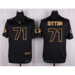 Camiseta Green Bay Packers Sitton Negro Nike Elite Pro Line Gold NFL Hombre