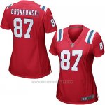 Camiseta New England Patriots Gronkowski Rojo Nike Game NFL Mujer