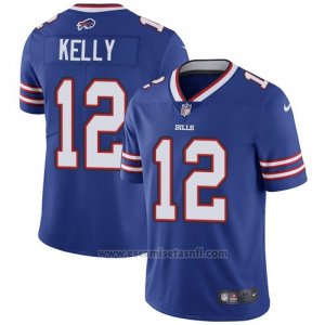 Camiseta NFL Limited Hombre Buffalo Bills 12 Jim Kelly Azul Stitched Vapor Untouchable