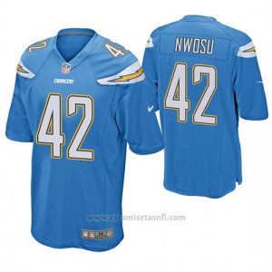 Camiseta NFL Game Hombre San Diego Chargers Uchenna Nwosu Powder Azul