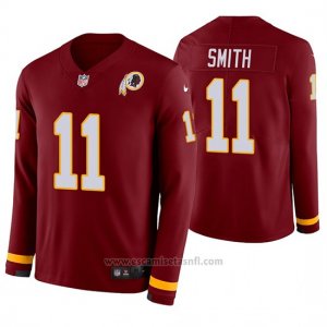 Camiseta NFL Hombre Washington Redskins Alex Smith Burgundy Therma Manga Larga