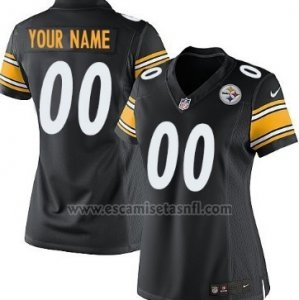 Camisetas NFL Mujer Hombre Pittsburgh Steelers Personalizada Negro