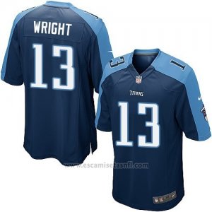 Camiseta Tennessee Titans Wright Azul Oscuro Nike Game NFL Hombre