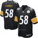 Camiseta Pittsburgh Steelers Lambert Negro Nike Game NFL Nino