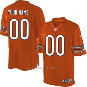 Camisetas NFL Limited Hombre Chicago Bears Personalizada Naranja
