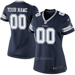 Camisetas NFL Limited Mujer Dallas Cowboys Personalizada Azul