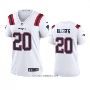 Camiseta NFL Game Mujer New England Patriots Kyle Dugger Blanco