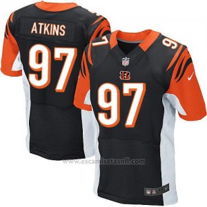 Camiseta Cincinnati Bengals Atkins Negro Nike Elite NFL Hombre