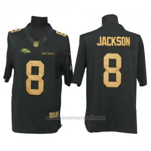 Camiseta NFL Limited Gold Hombre Denver Broncos 8 Jackson Anthracite Negro