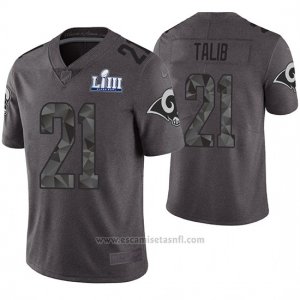 Camiseta NFL Limited Hombre Los Angeles Rams Aqib Talib Gris Super Bowl LIII