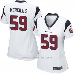 Camiseta Houston Texans Mercilus Blanco Nike Game NFL Mujer