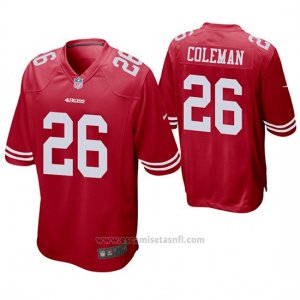 Camiseta NFL Game Hombre San Francisco 49ers Tevin Coleman Rojo
