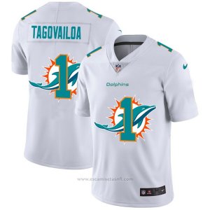 Camiseta NFL Limited Miami Dolphins Tagovailoa Logo Dual Overlap Blanco