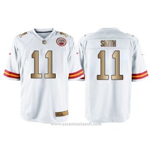 Camiseta Kansas City Chiefs Smith Blanco Nike Gold Game NFL Hombre