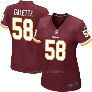 Camiseta Washington Redskins Galette Rojo Nike Game NFL Marron Mujer