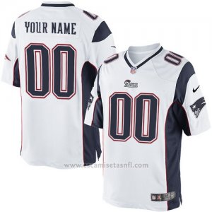 Camisetas NFL Replica Hombre New England Patriots Personalizada Blanco