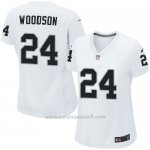 Camiseta Oakland Raiders Woodson Blanco Nike Game NFL Mujer