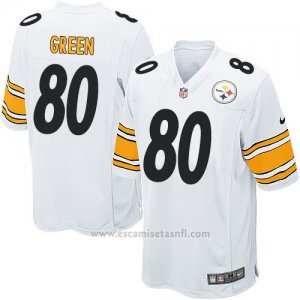 Camiseta Pittsburgh Steelers Green Blanco Nike Game NFL Nino