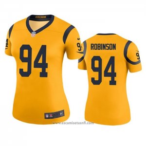 Camiseta NFL Legend Mujer Los Angeles Rams A'shawn Robinson Oro Color Rush