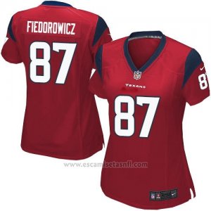 Camiseta Houston Texans Fiedorowicz Rojo Nike Game NFL Mujer