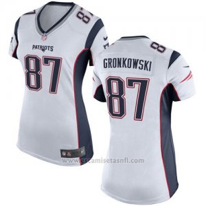 Camiseta New England Patriots Gronkowski Blanco Nike Game NFL Mujer