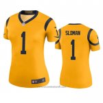 Camiseta NFL Legend Mujer Los Angeles Rams Sam Sloman Oro Color Rush