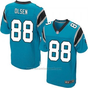 Camiseta Carolina Panthers Olsen Azul Nike Elite NFL Hombre