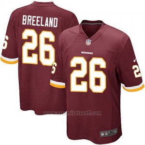 Camiseta Washington Redskins Breeland Rojo Nike Game NFL Marron Hombre