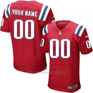 Camisetas NFL Elite Hombre New England Patriots Personalizada Rojo