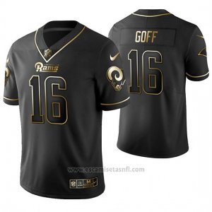 Camiseta NFL Limited Hombre St Louis Rams Jared Goff Golden Edition Negro