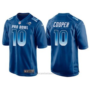 Camiseta NFL Hombre Los Angeles Rams 10 Pharoh Cooper Azul NFC 2018 Pro Bowl