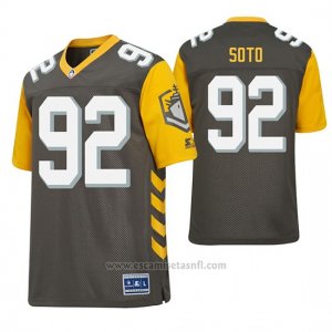 Camiseta NFL Game Hombre AAF San Diego Fleet Shakir Soto Charcoal Football