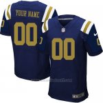 Camisetas NFL Elite Hombre New York Jets Personalizada Azul