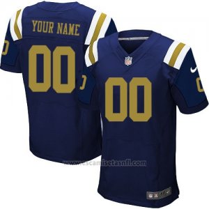 Camisetas NFL Elite Hombre New York Jets Personalizada Azul