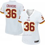 Camiseta Washington Redskins Cravens Blanco Nike Game NFL Mujer