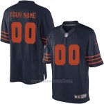 Camisetas NFL Limited Hombre Chicago Bears Personalizada Azul Naranja